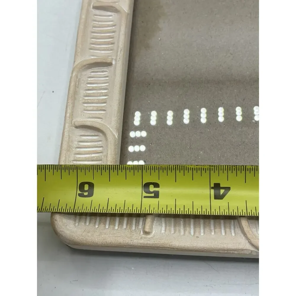 Textured Ceramic Tabletop Picture Frame, Southwest Santa Fe-Style Tan
